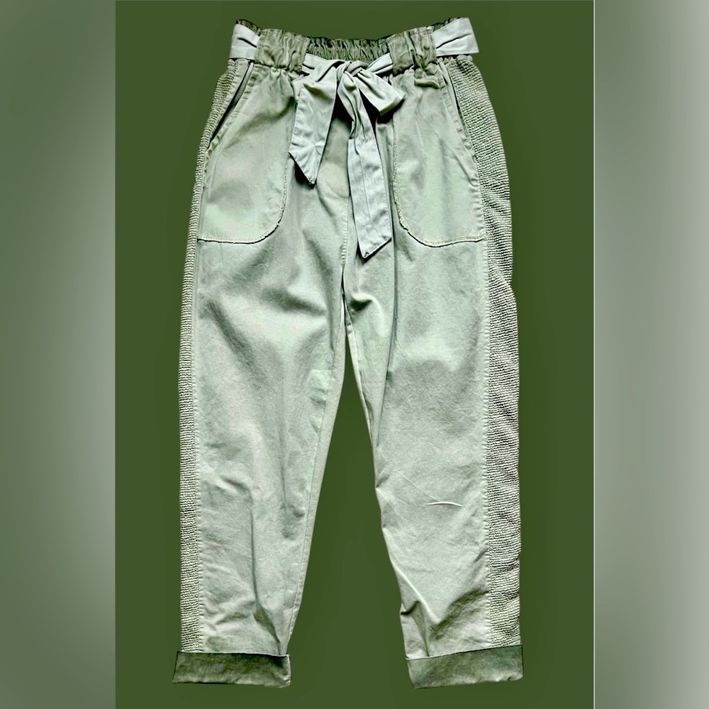 Gigi Moda Light Olive Green Cuffed Chino Pants | 2-10 Italian Sizes | New